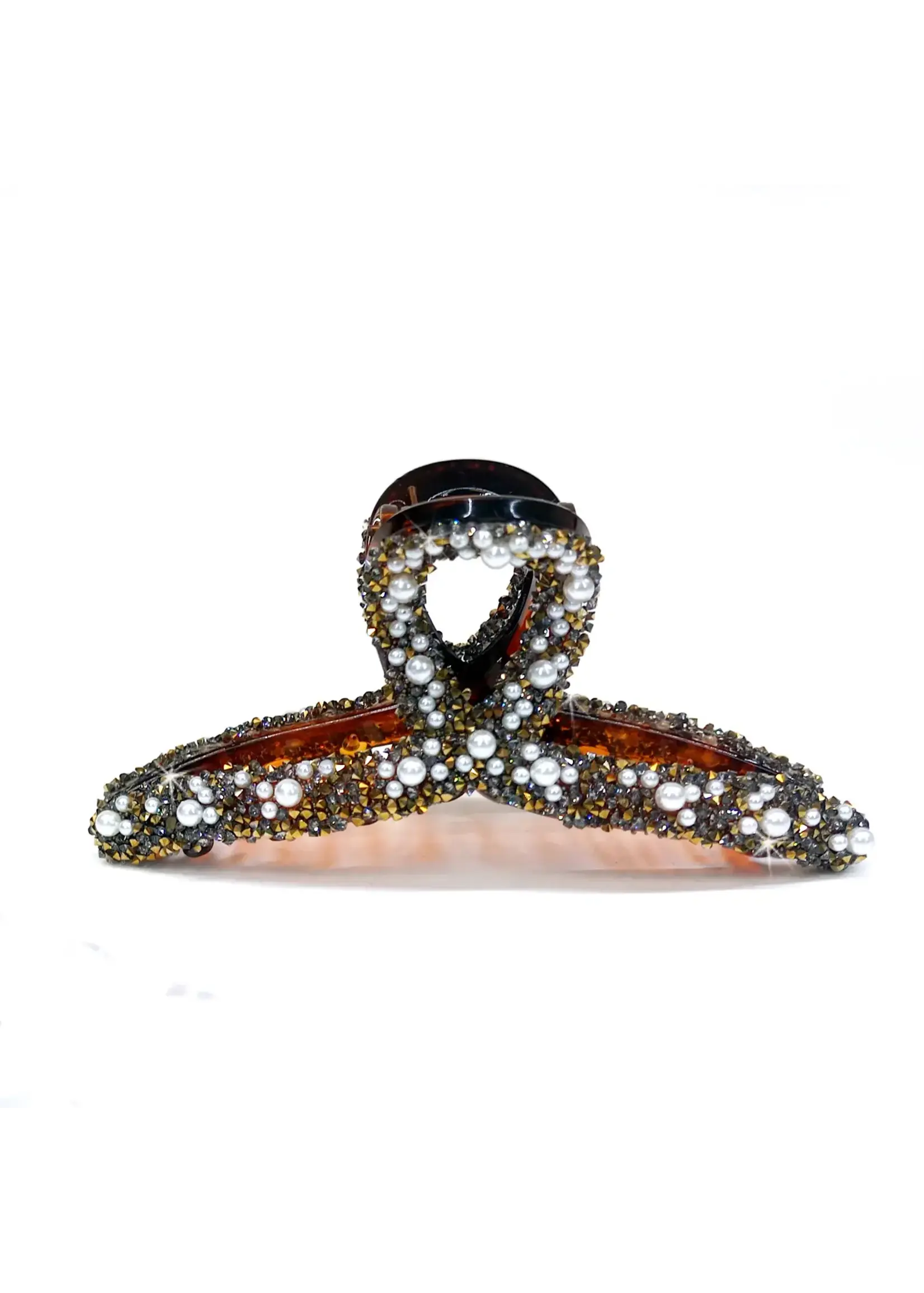 Jacqueline Kent JK Victorian Collection Amber Pearl Hair Clip