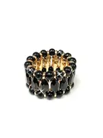 Jacqueline Kent JK Black Stretch Band Ring