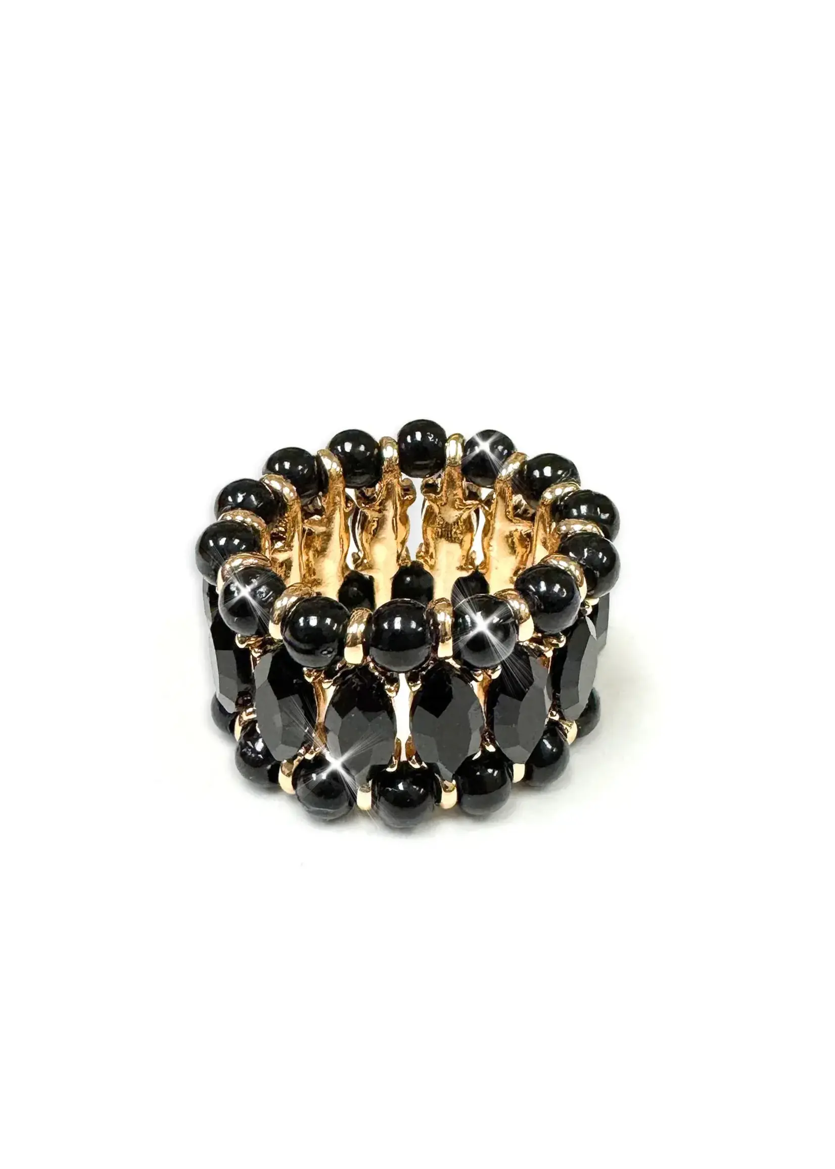 Jacqueline Kent JK Black Stretch Band Ring
