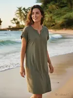 DeVia Dress with V Neck S539D