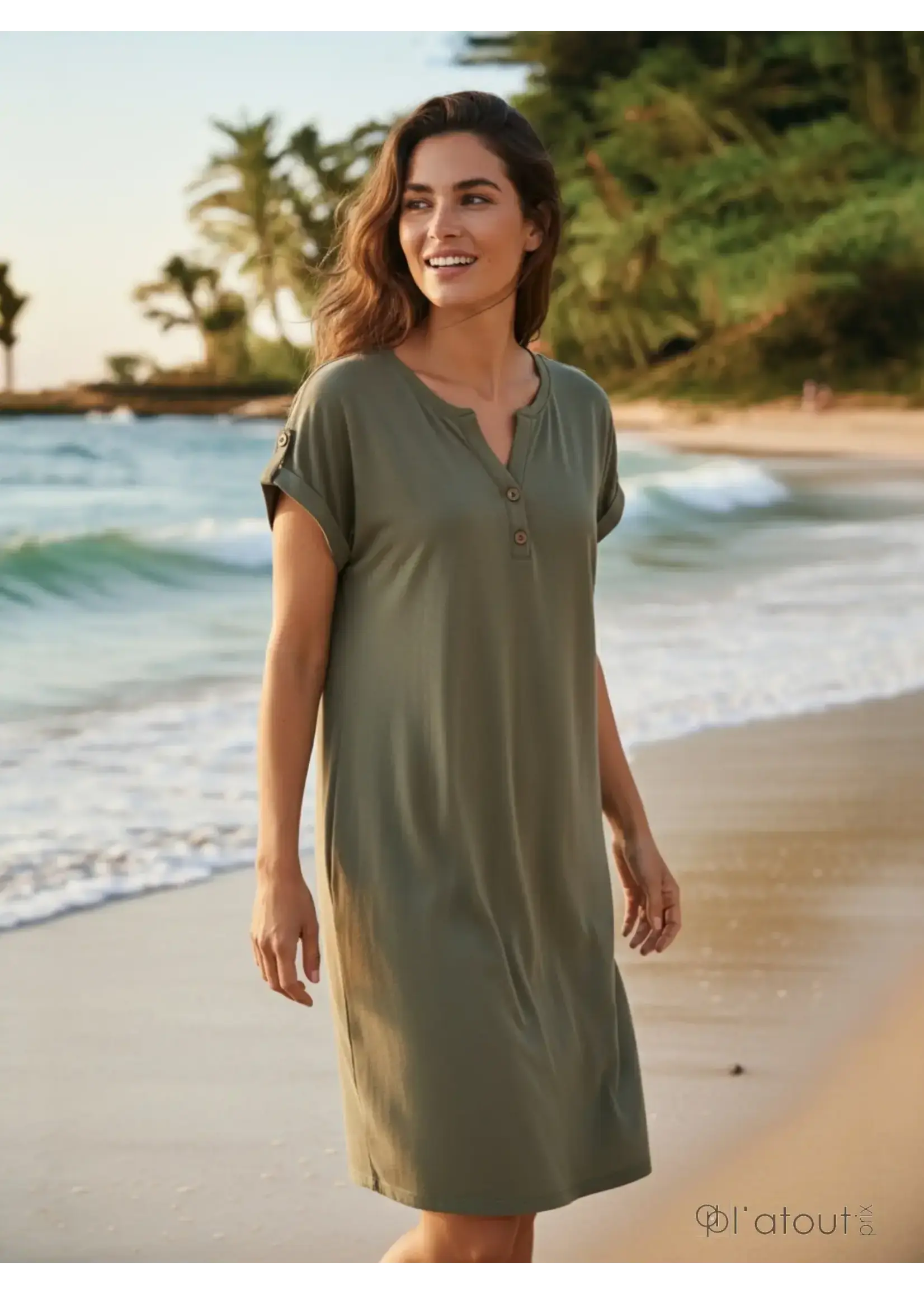 DeVia Dress with V Neck S539D