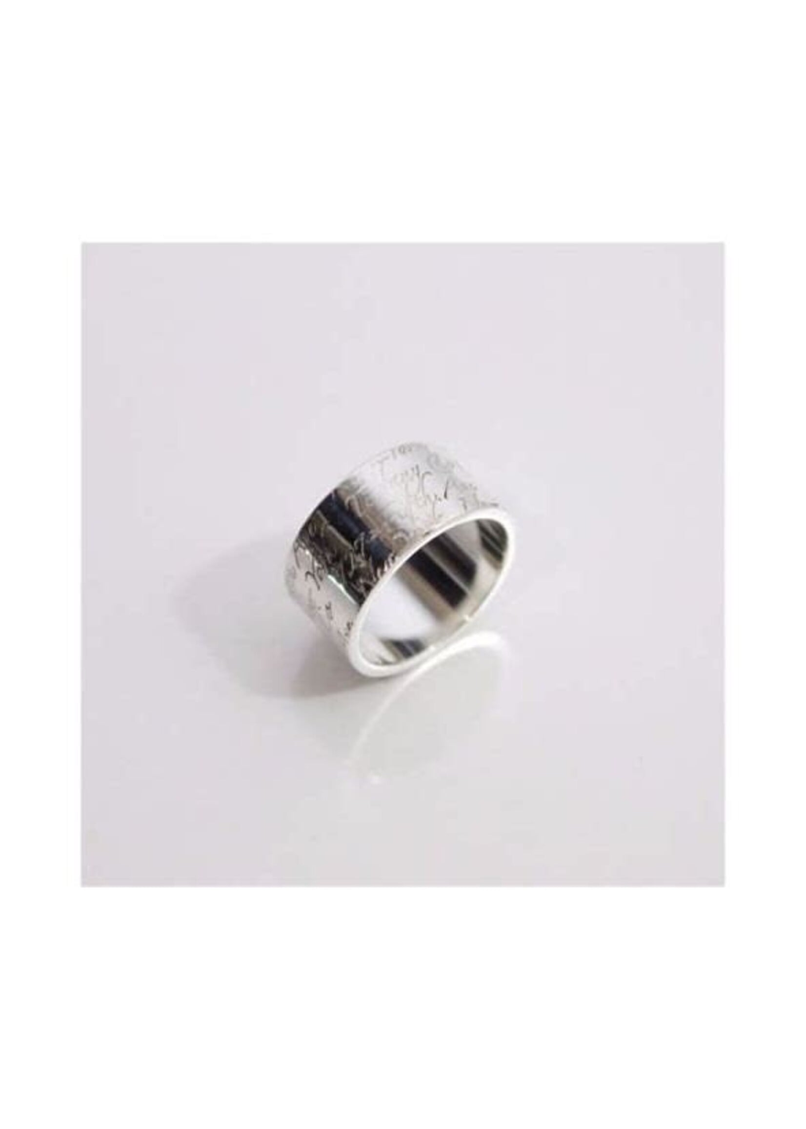 Tiffany & Co. Vintage Tiffany & Co. Sterling "Notes" Ring 10mm size 6