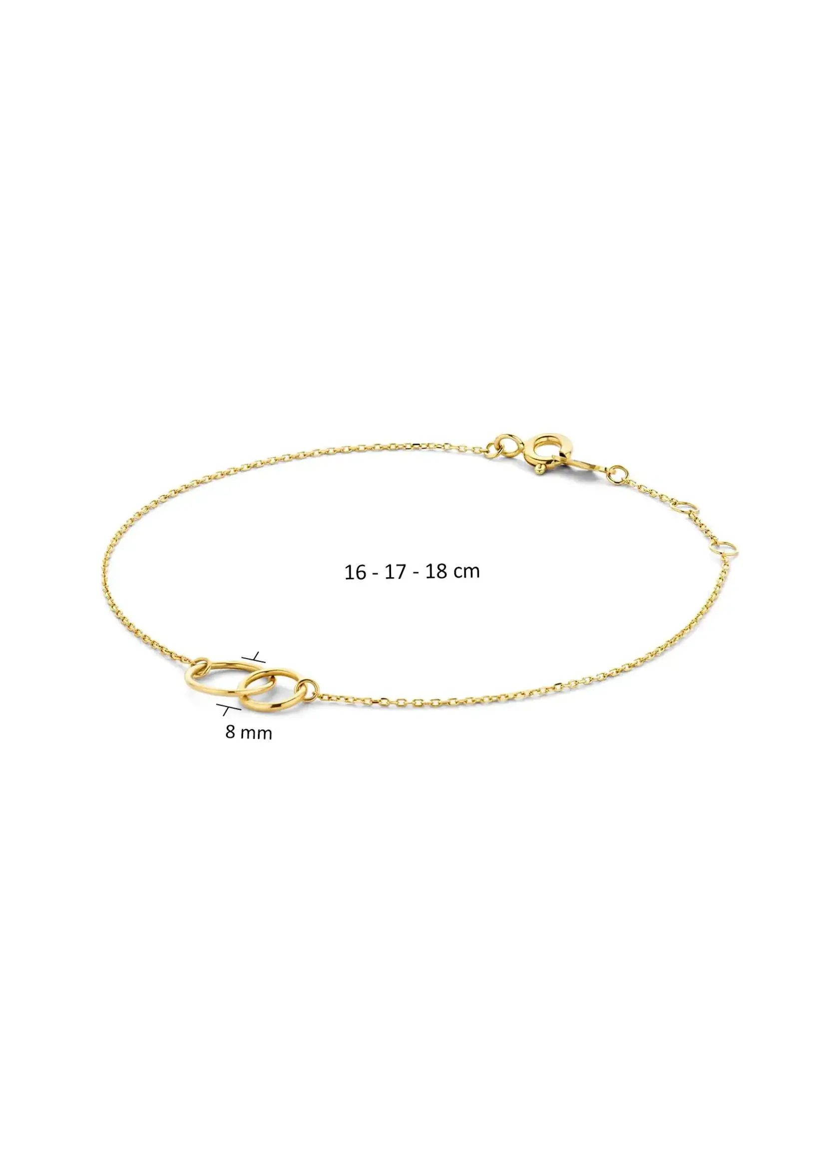 Jackie Gold Jackie Gold Double Circle Bracelet 585