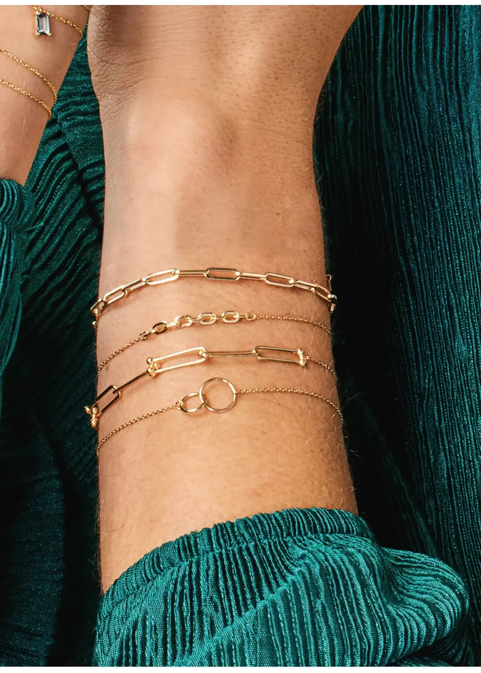 Jackie Gold Jackie Gold Double Circle Bracelet 585