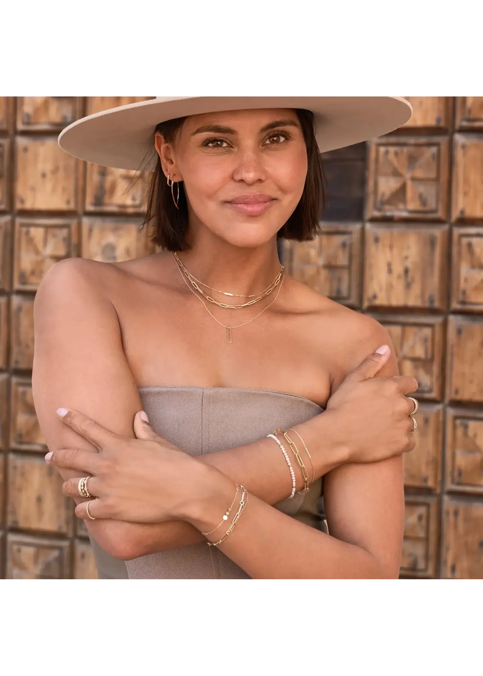 Jackie Gold Jackie Gold Tres Chic Boxlink Bracelet