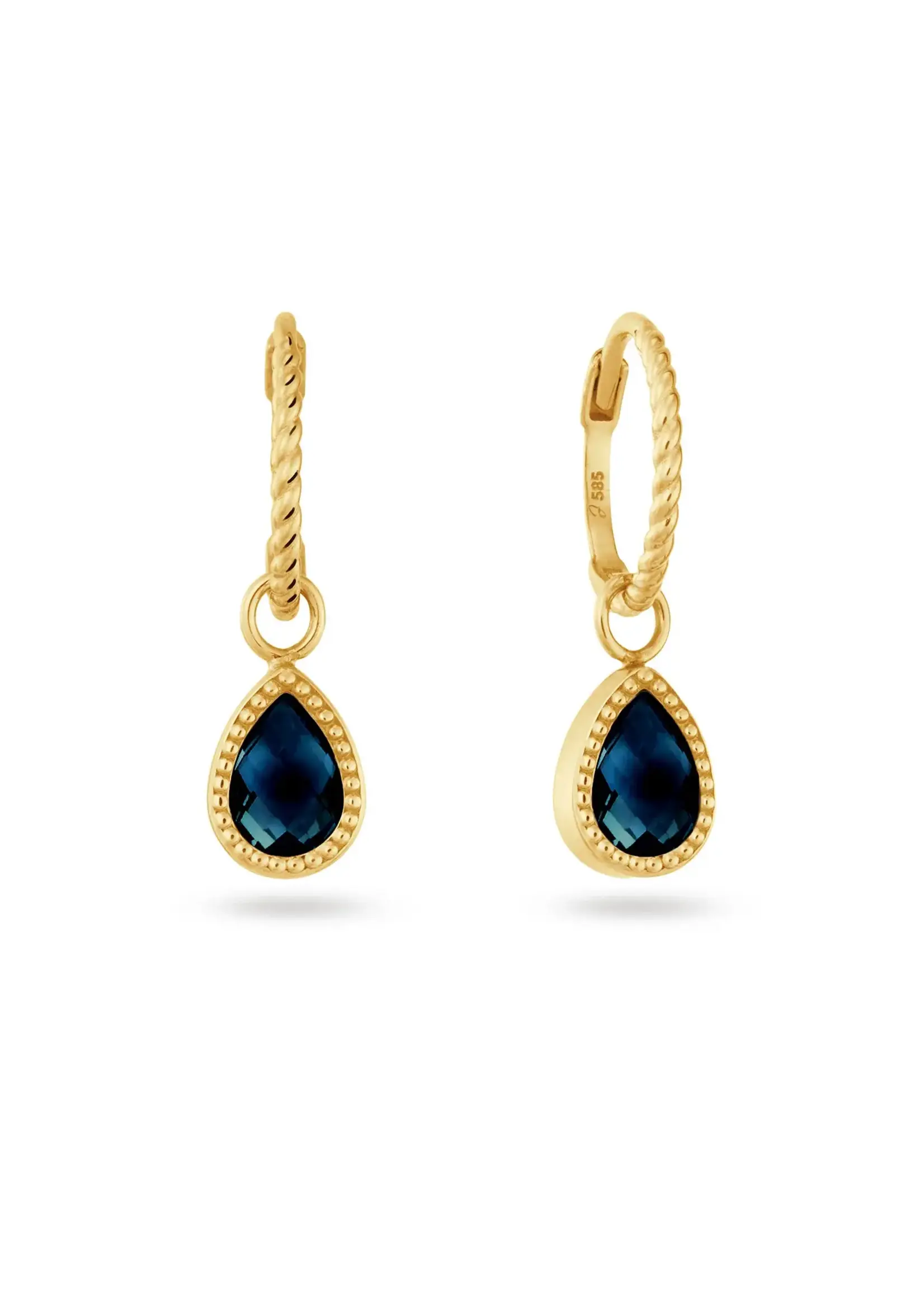 Jackie Gold Jackie Gold Amstel London Blue Topaz Earrings