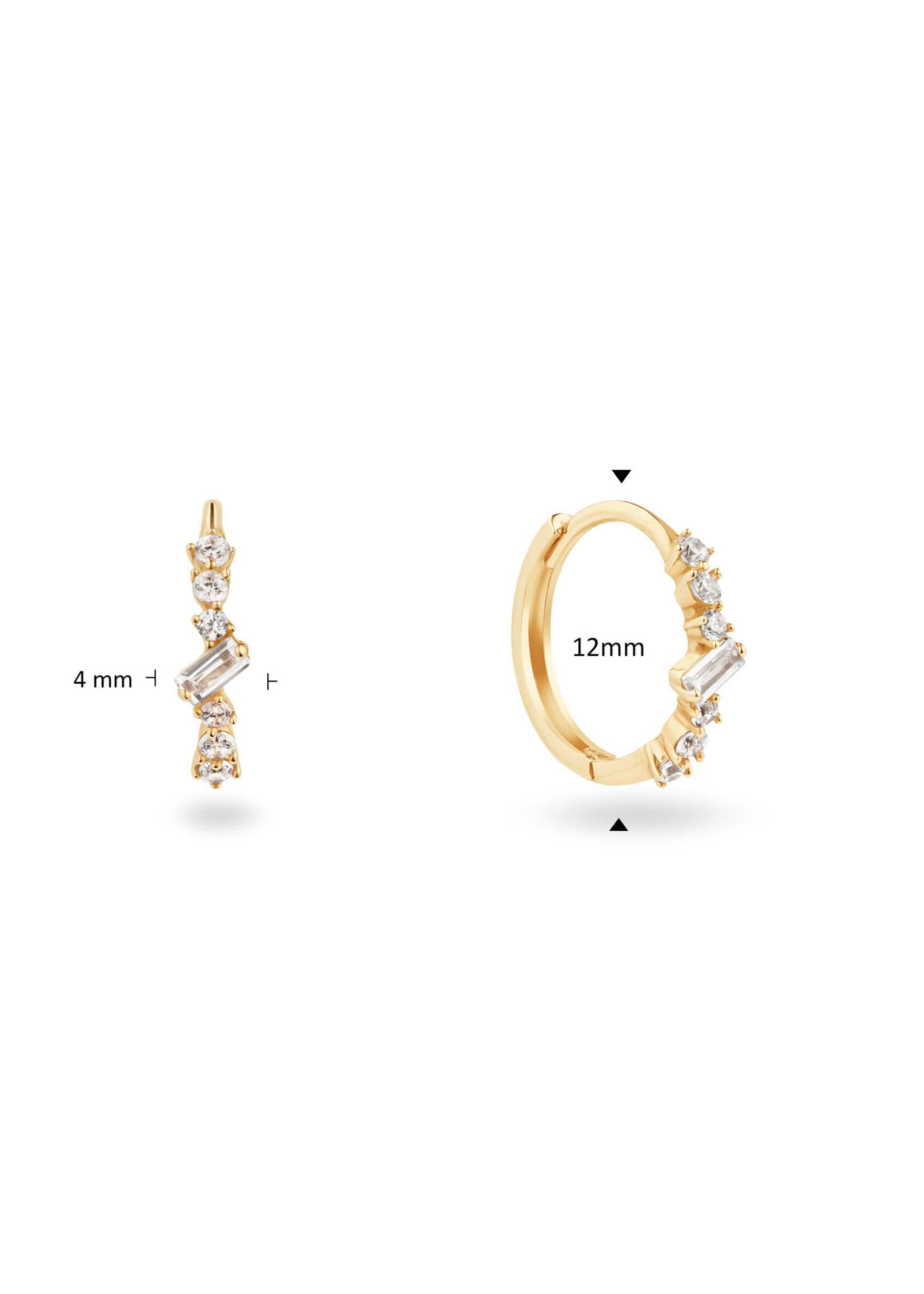 Jackie Gold Jackie Gold Clifton White Topaz Hoops 585