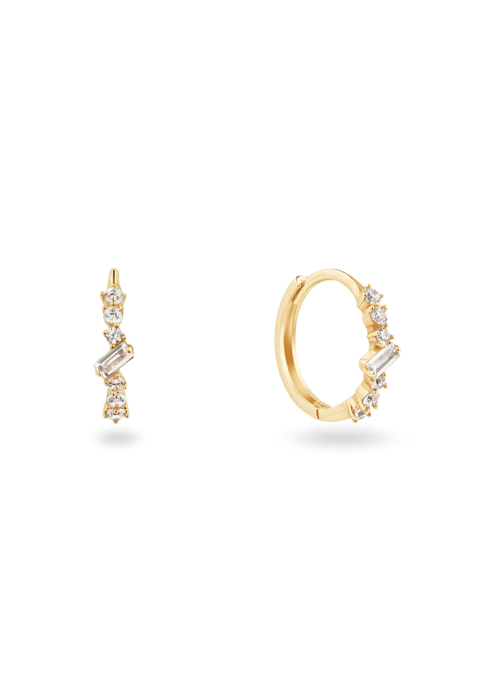 Jackie Gold Jackie Gold Clifton White Topaz Hoops 585