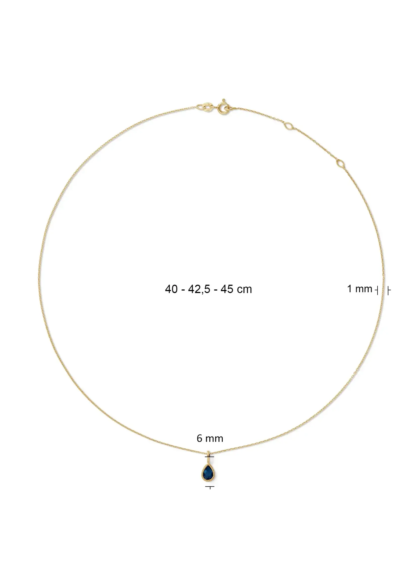 Jackie Gold Jackie Gold Amstel London Blue Topaz Necklace 585