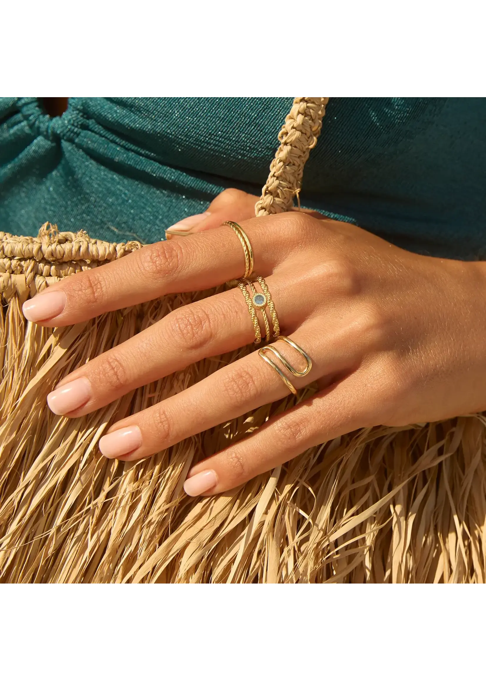 Jackie Gold Jackie Gold Kirstenbosch London Blue Ring 585