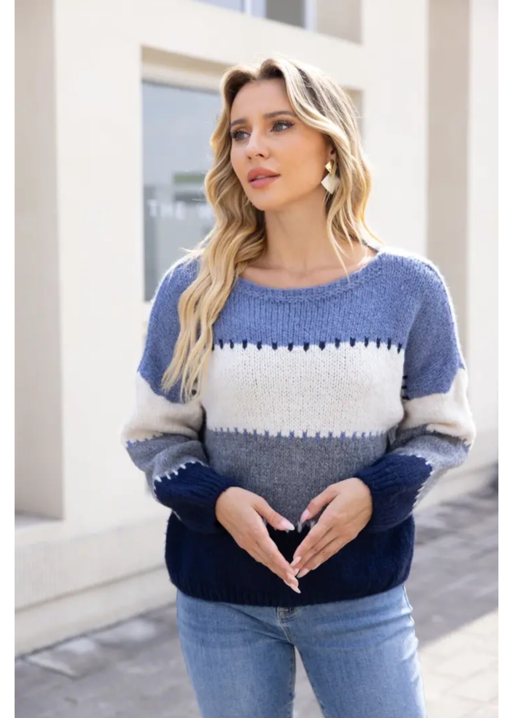 Marcella's Geometric Knit Top