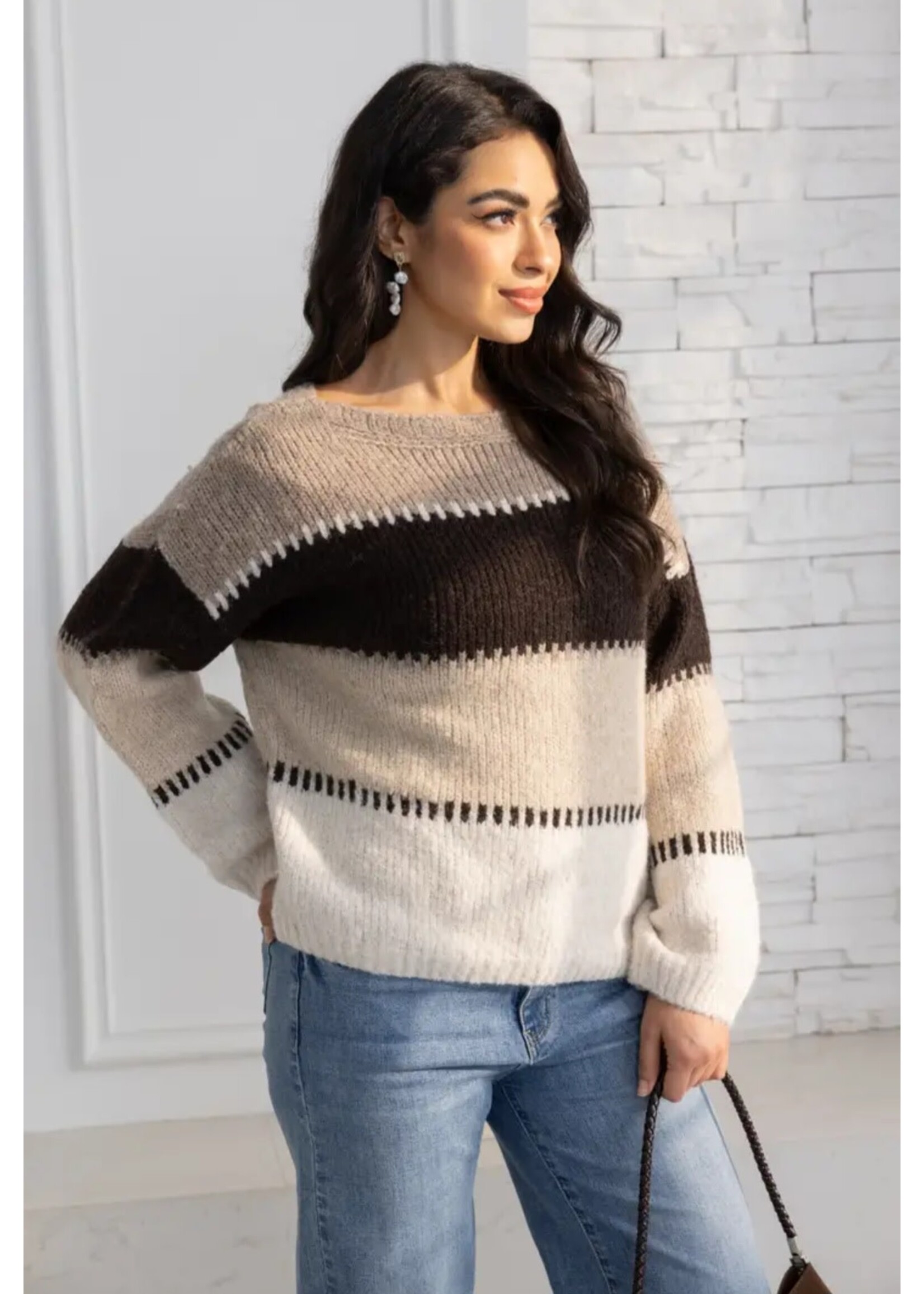 Marcella's Geometric Knit Top