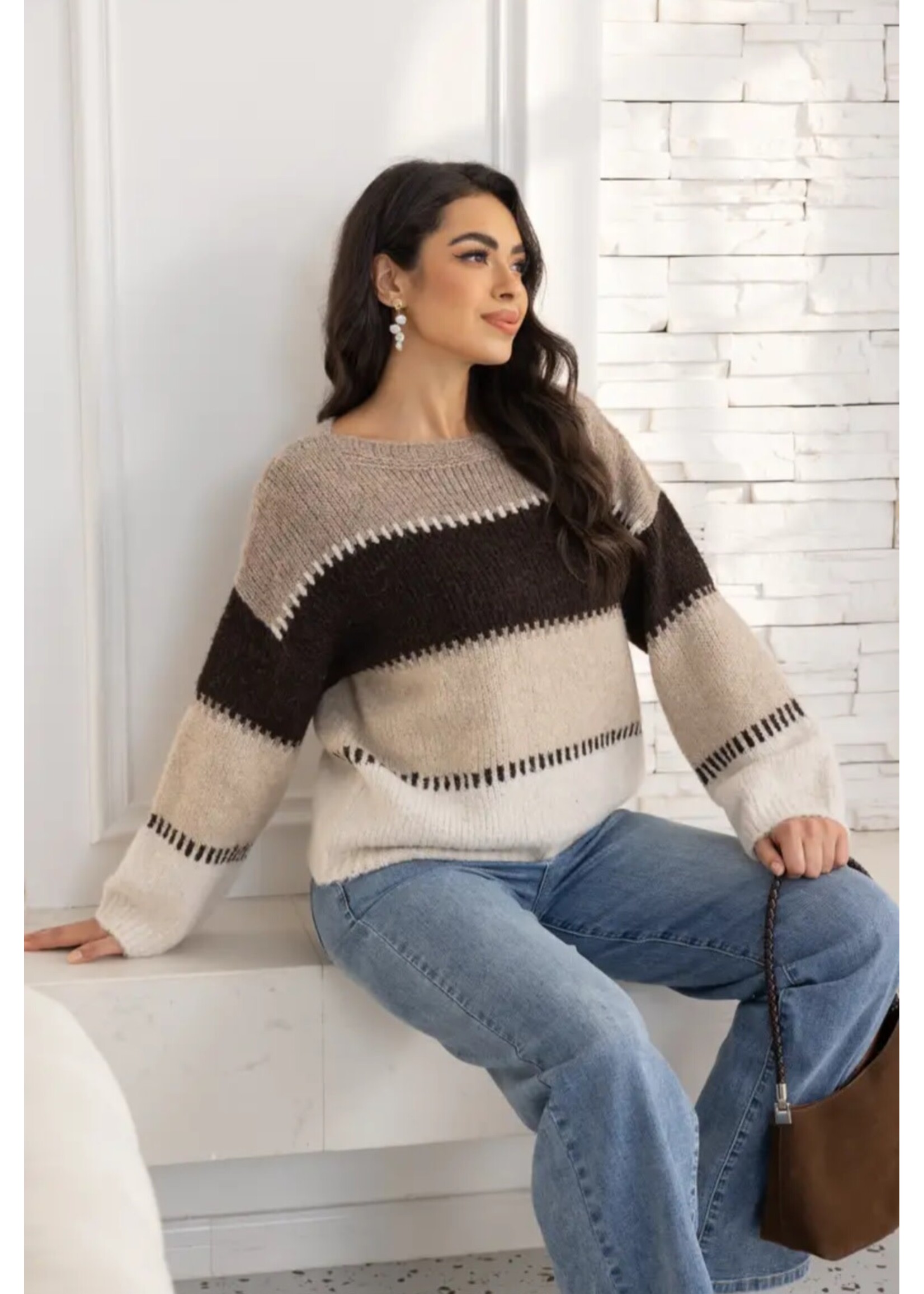 Marcella's Geometric Knit Top