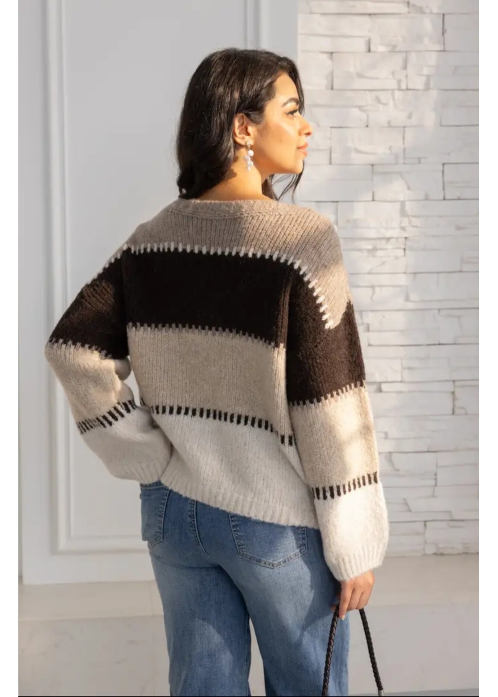 Marcella's Geometric Knit Top