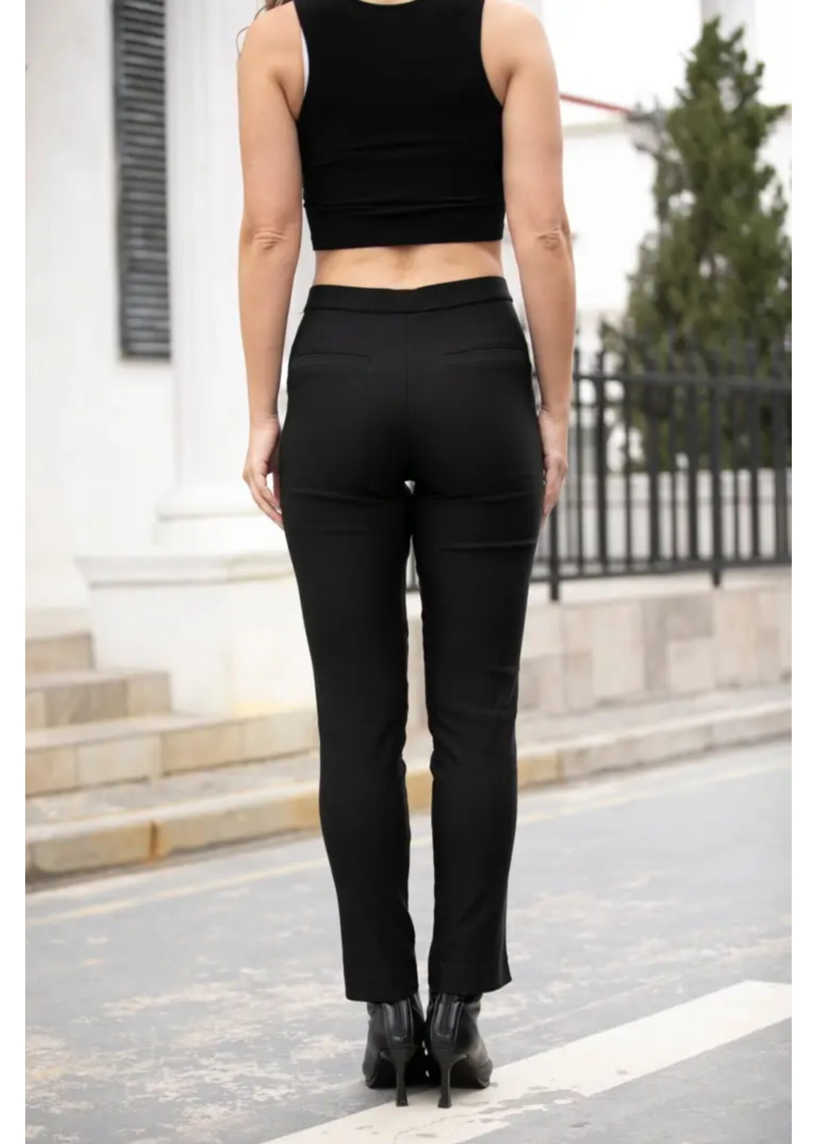 Orange Fashion Village Pull On Straight Leg Pant