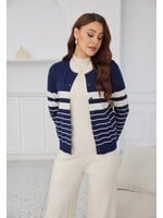 Orange Fashion Village Striped Lux Cardigan