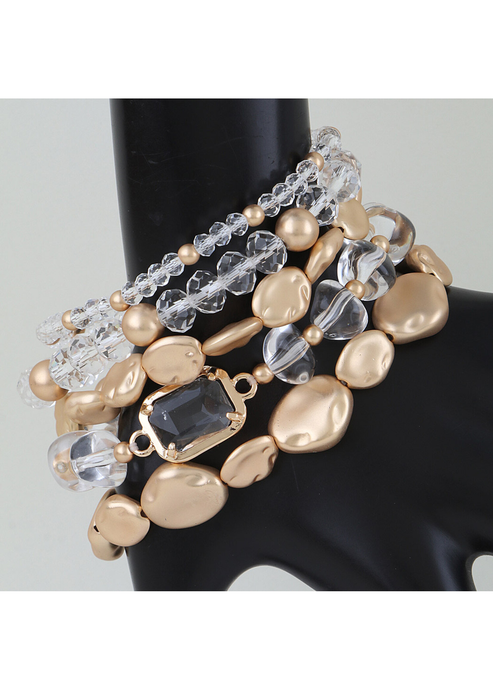 Modern Crystal Stone Beaded Accessory Bracelet