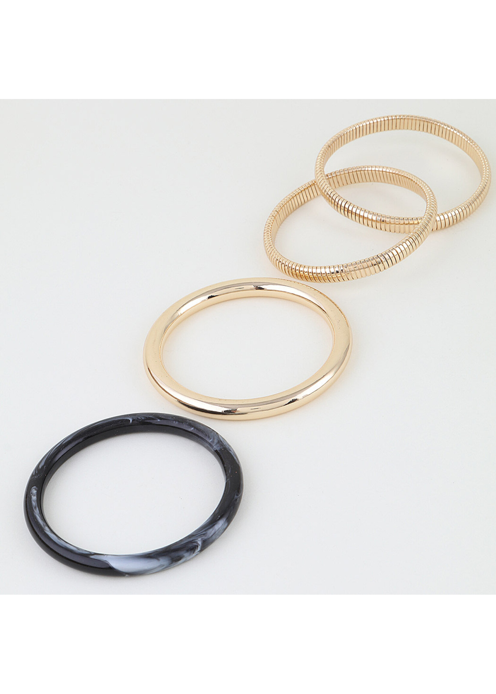 Multi Marble Stone Bangle Bracelet