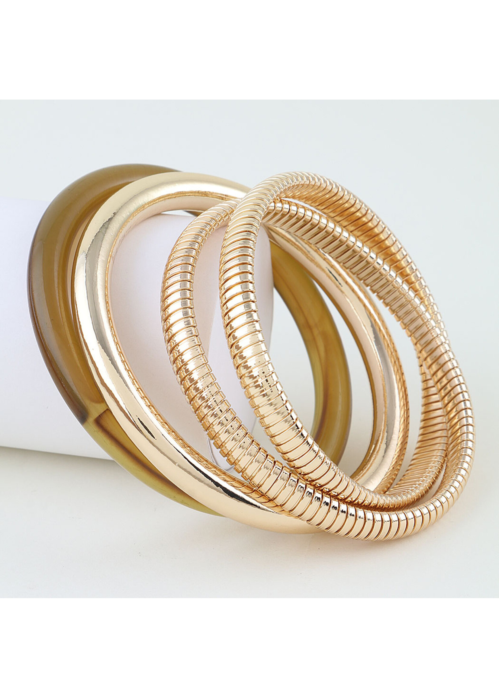 Multi Marble Stone Bangle Bracelet