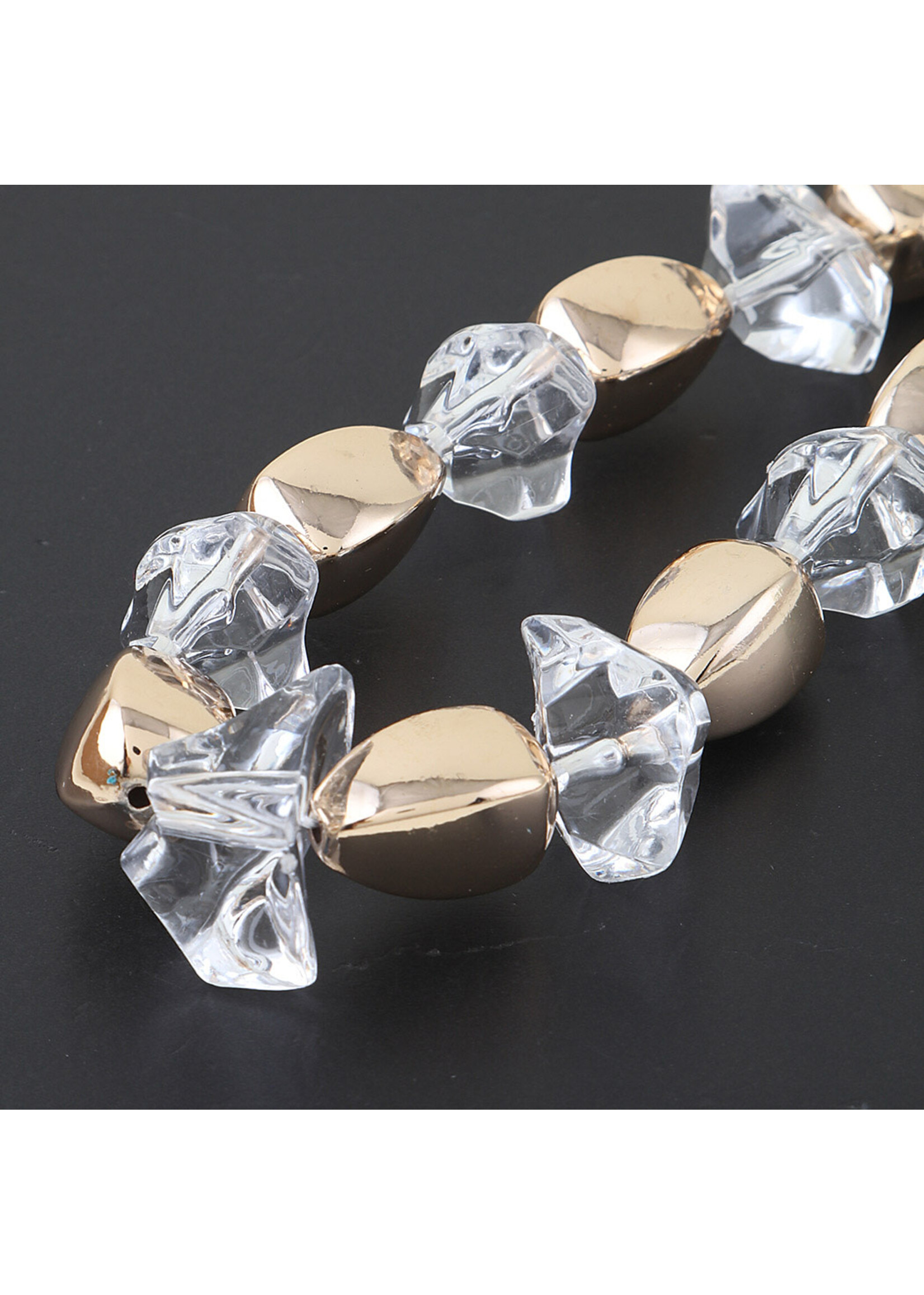 Abstract Transparent Beaded Necklace