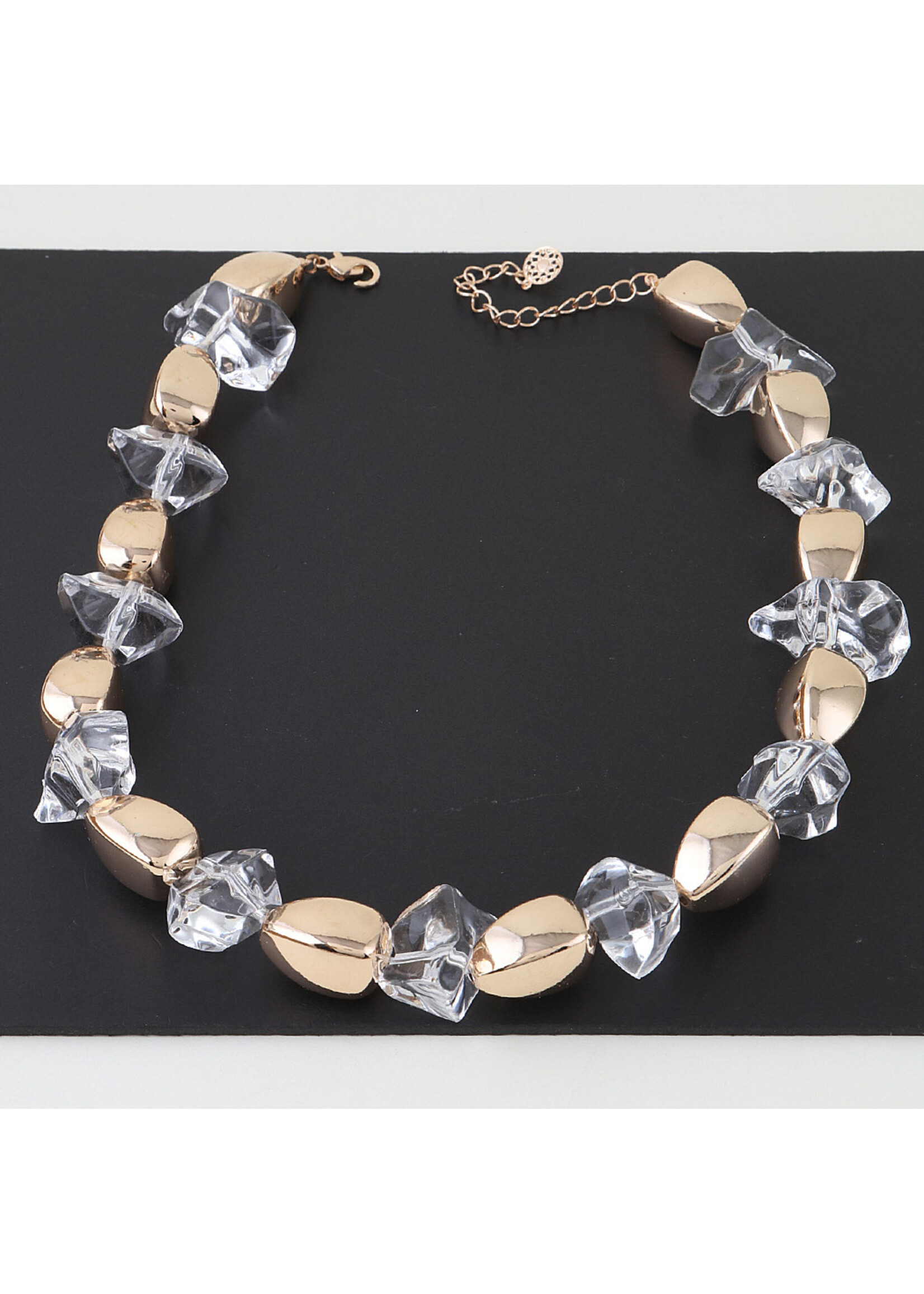 Abstract Transparent Beaded Necklace
