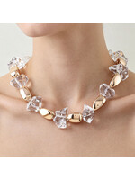 Abstract Transparent Beaded Necklace