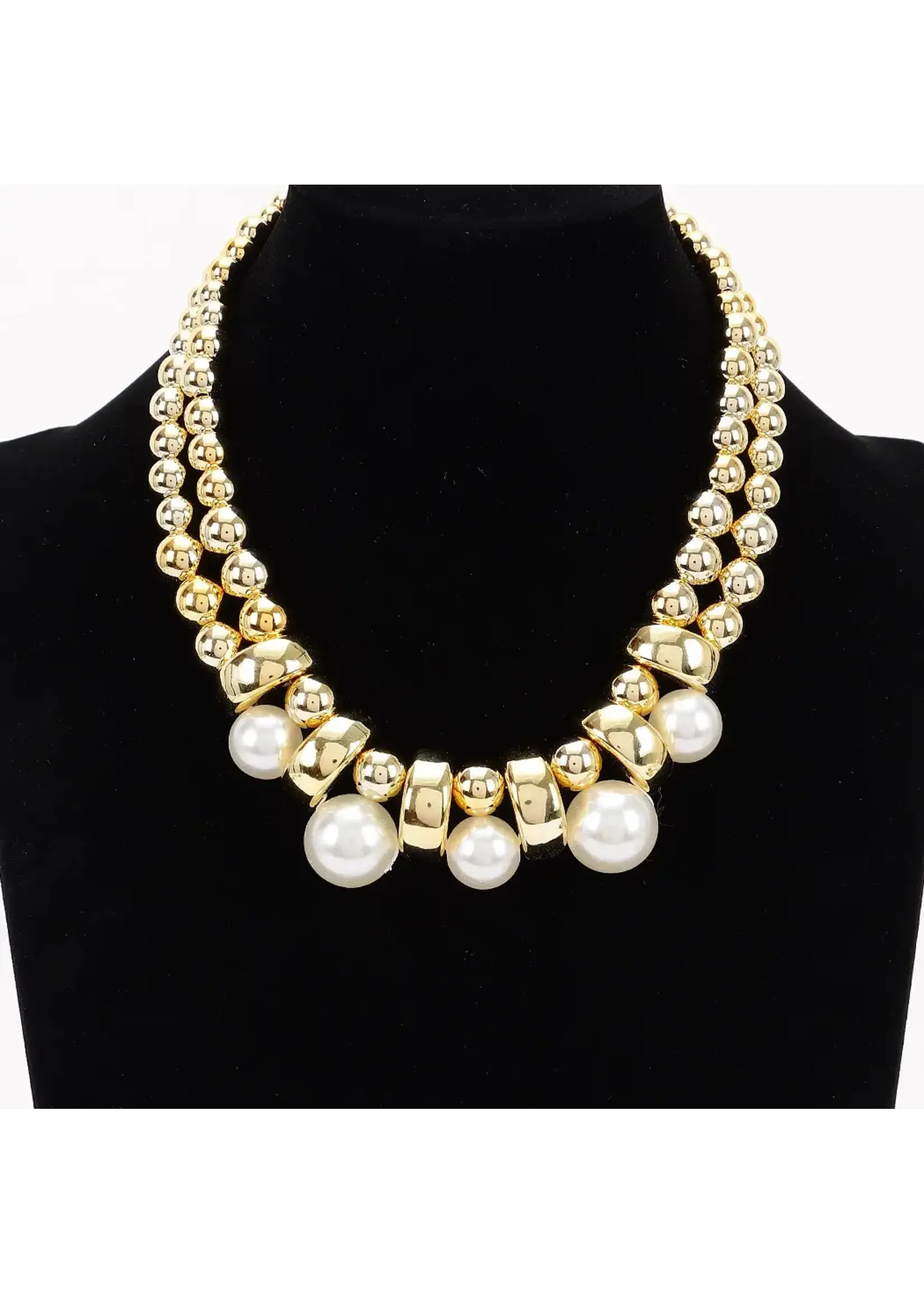 Multi CCB & Pearl Necklace