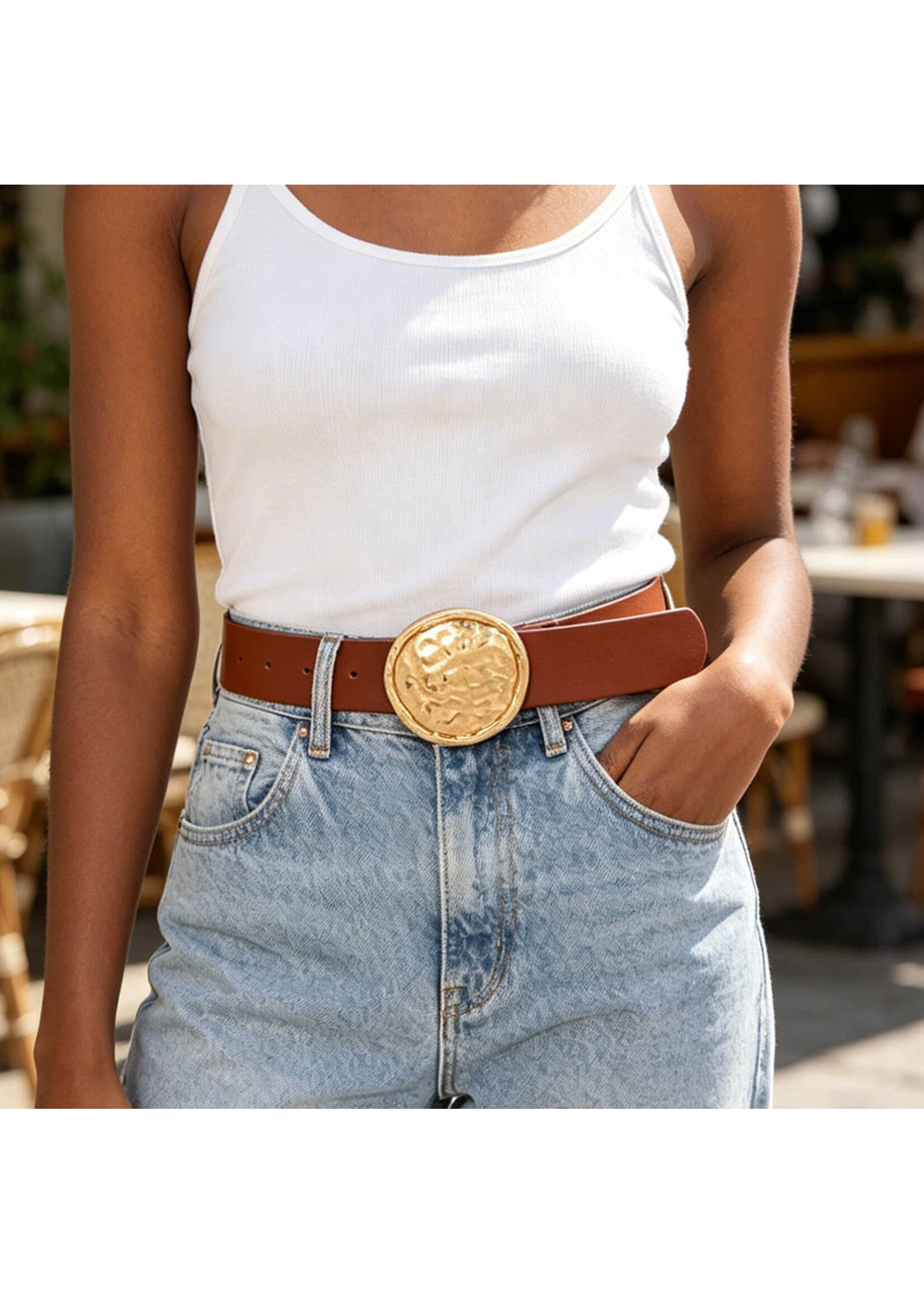 Metal Buckle PU Belt