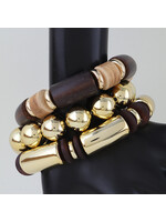 Abstract Beaded Statement Cuff Bracelet