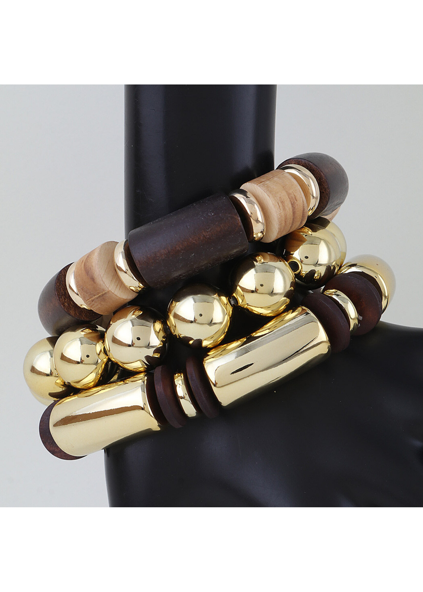 Abstract Beaded Statement Cuff Bracelet