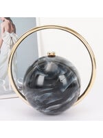 Acrylic Marble Ball Clutch