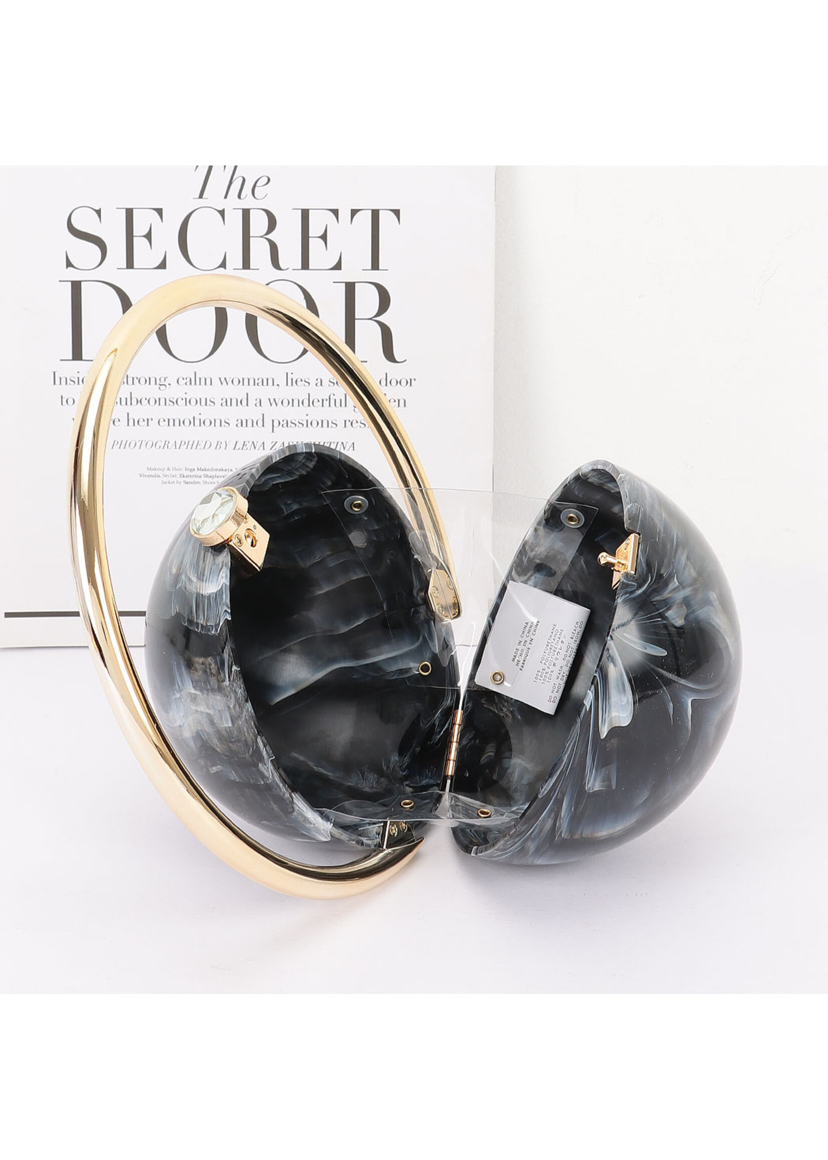 Acrylic Marble Ball Clutch