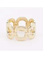 Hammered Open Link Statement Cuff