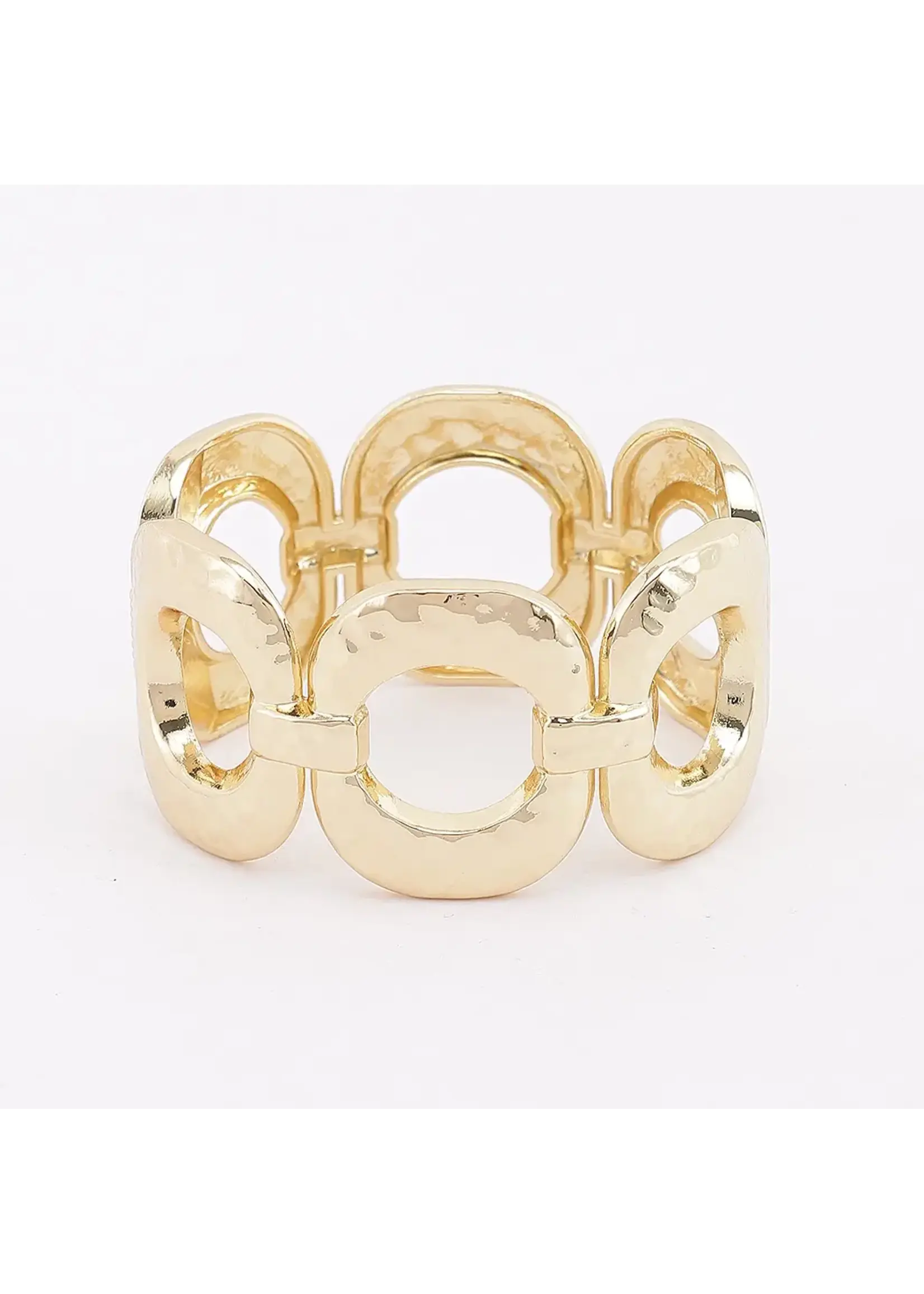 Hammered Open Link Statement Cuff
