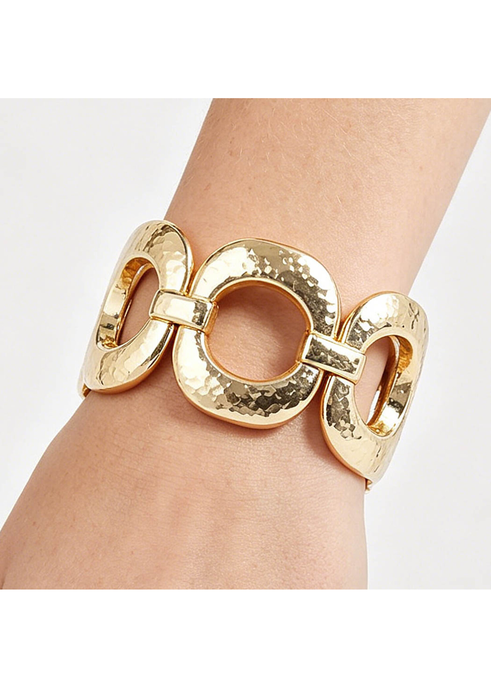 Hammered Open Link Statement Cuff