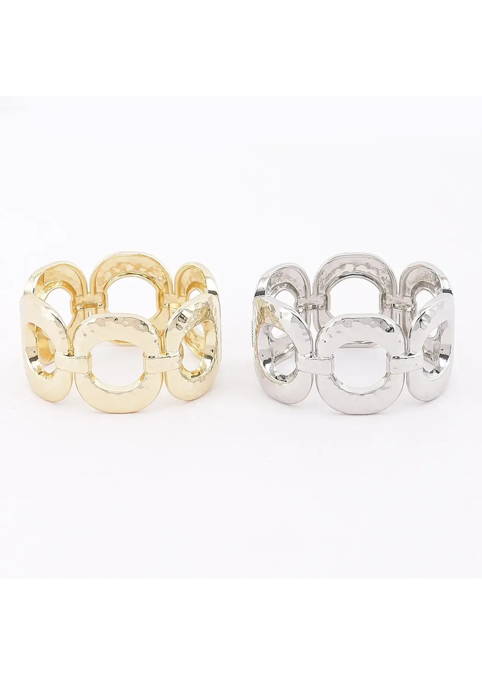 Hammered Open Link Statement Cuff