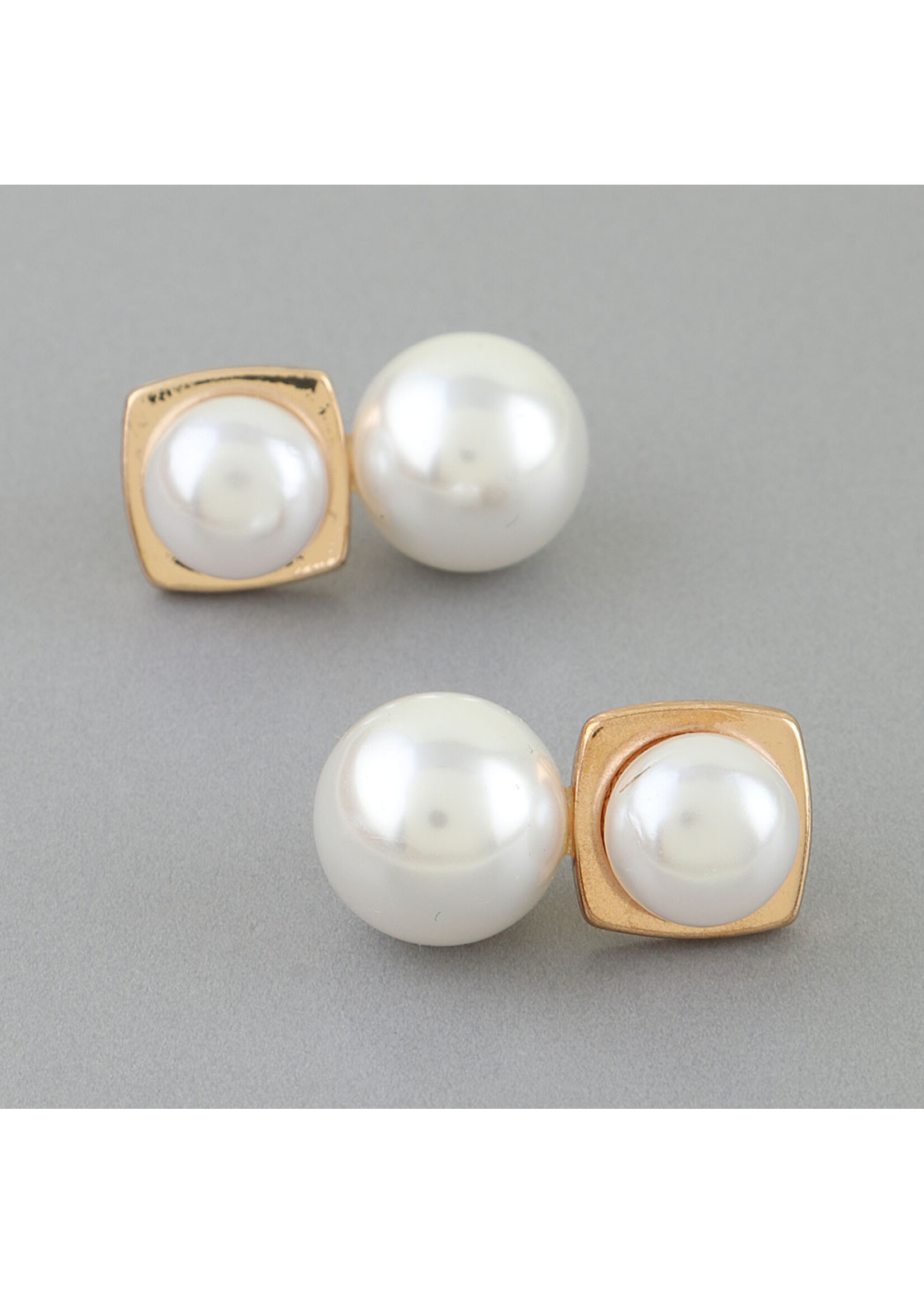 Pearl Stone Drop Earrings