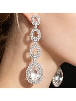 Crystal Link Drop Earrings