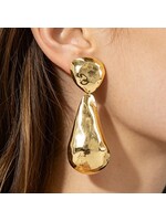 Hammered Double Teardrop Earrings