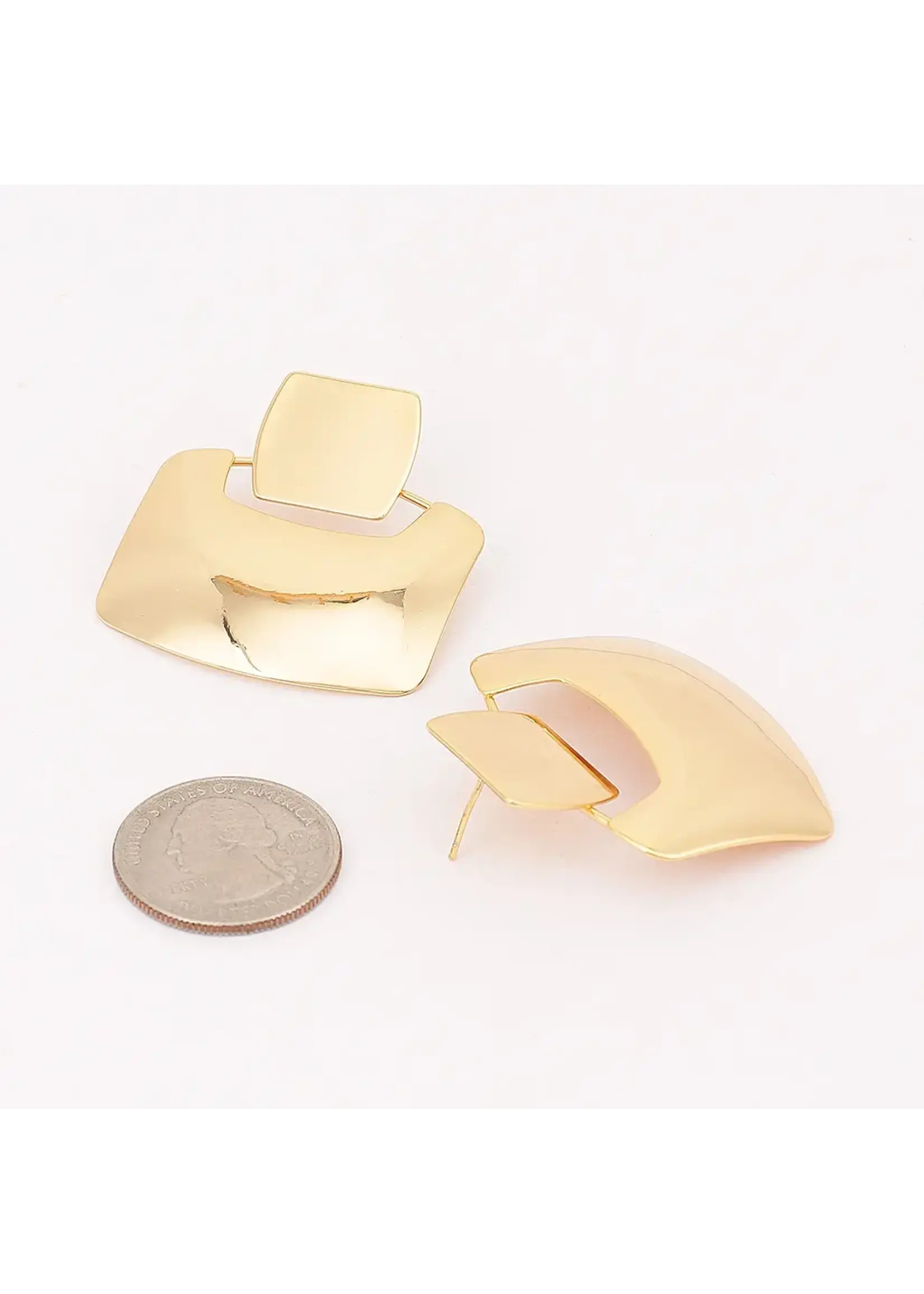 Geometric Layered Statement Earrings