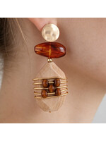 Abstract Historic Pillar Drop Earrings