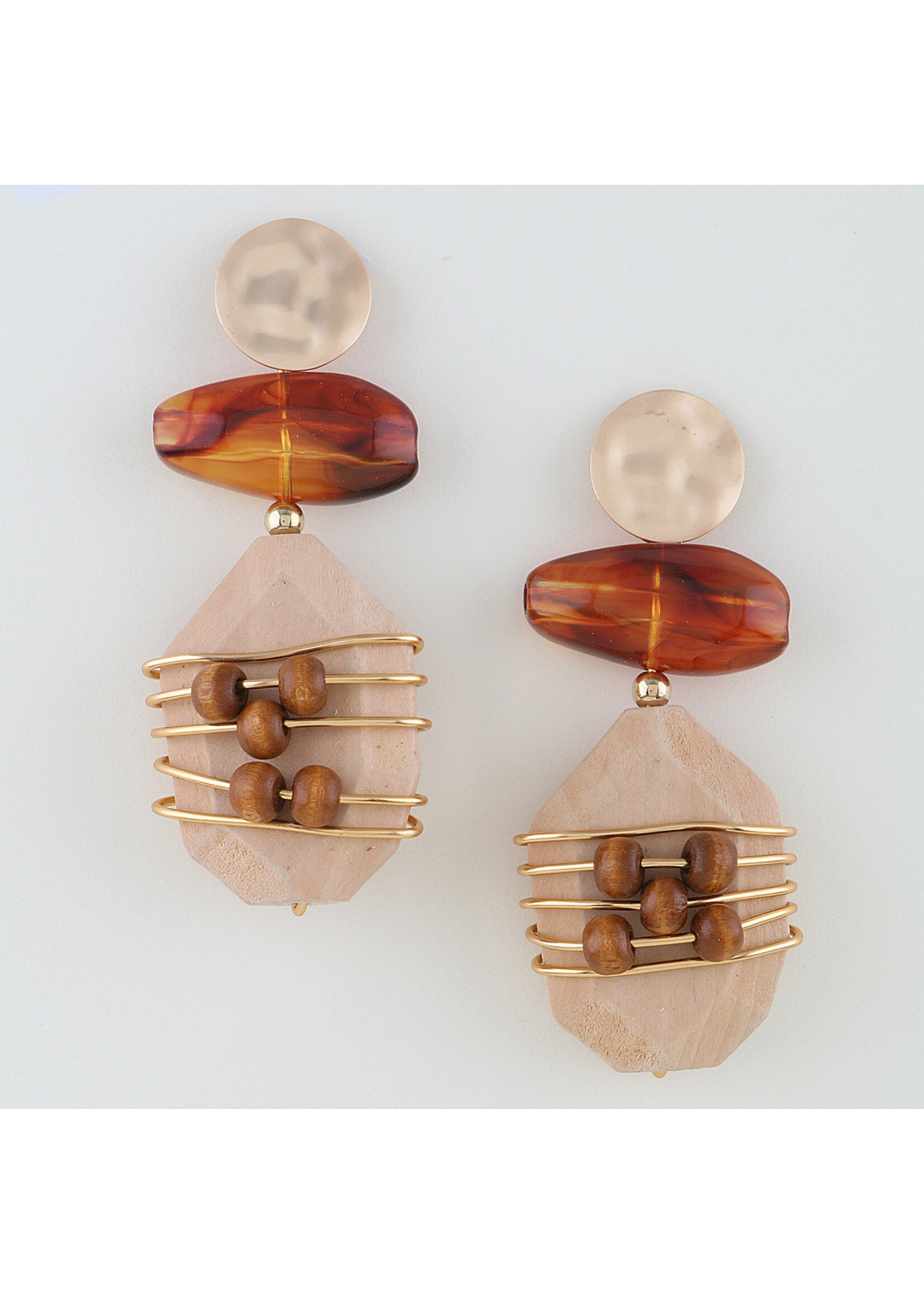 Abstract Historic Pillar Drop Earrings