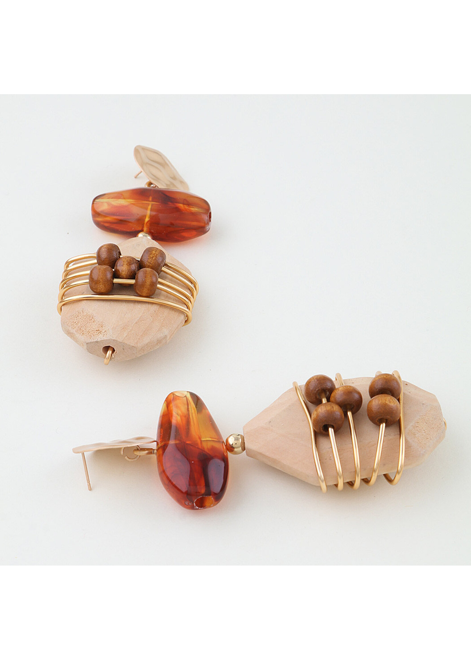 Abstract Historic Pillar Drop Earrings