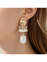 Multi Modern Stone Drop Earrings