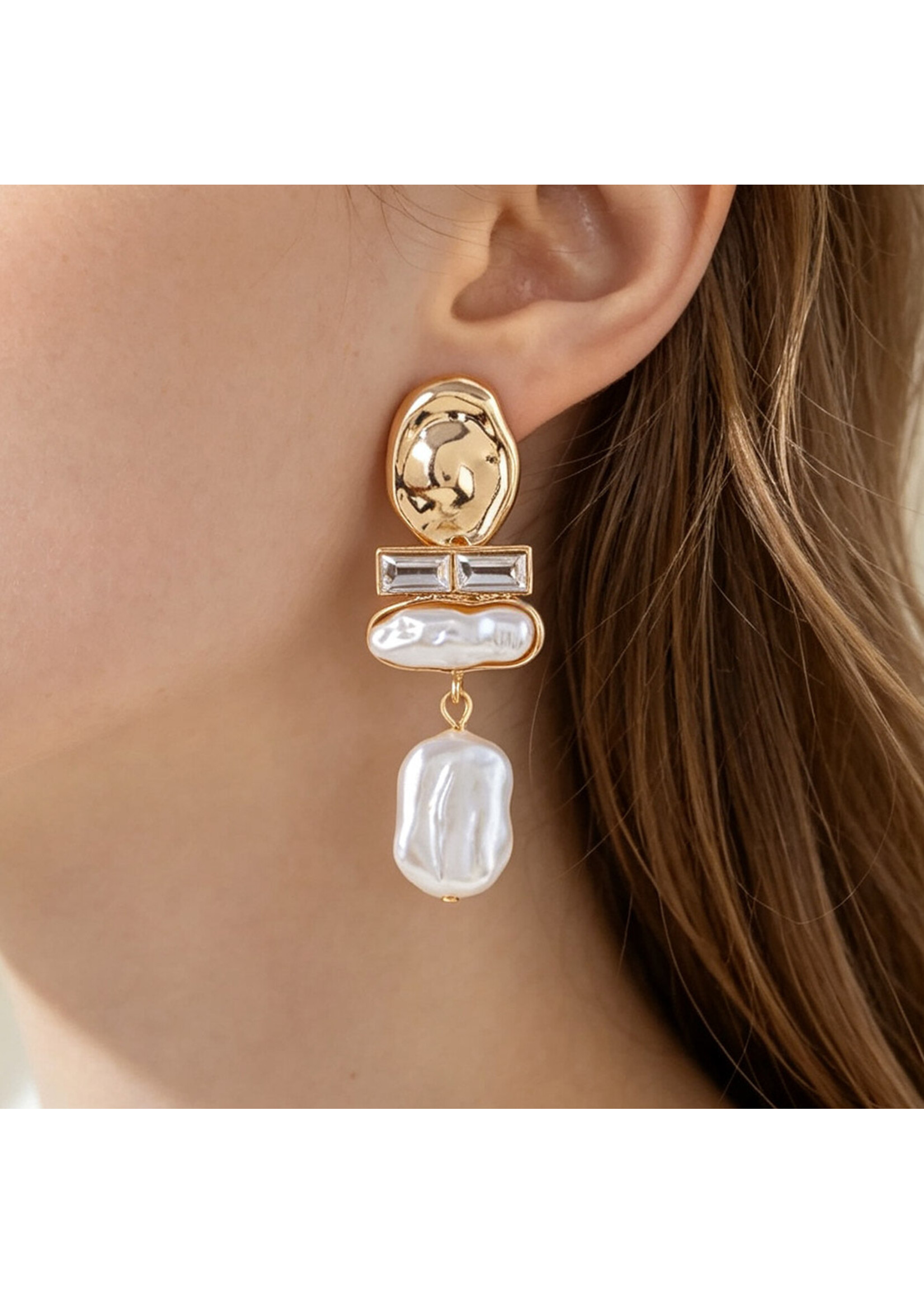 Multi Modern Stone Drop Earrings