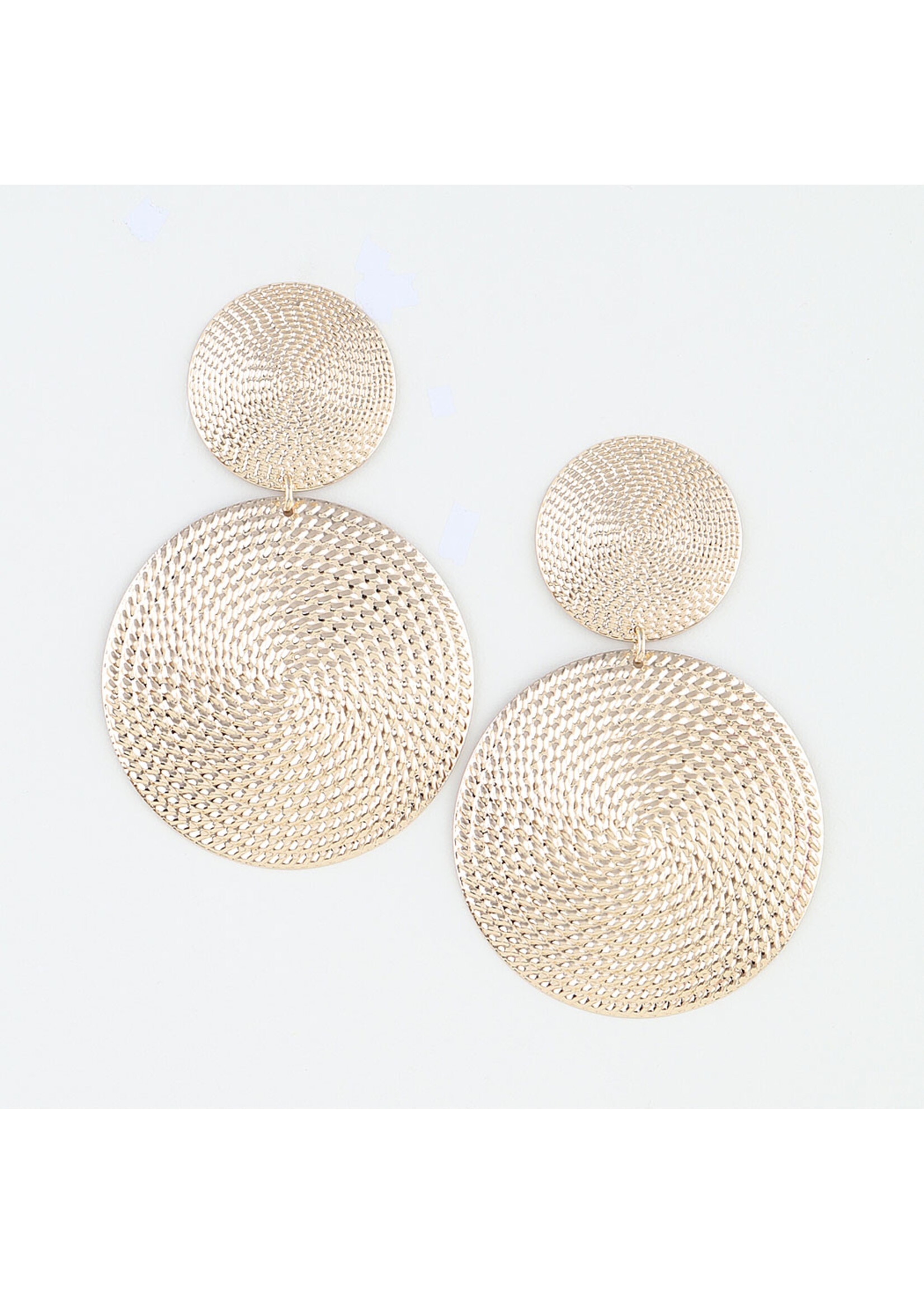 Modern Engraved Disc Earrings