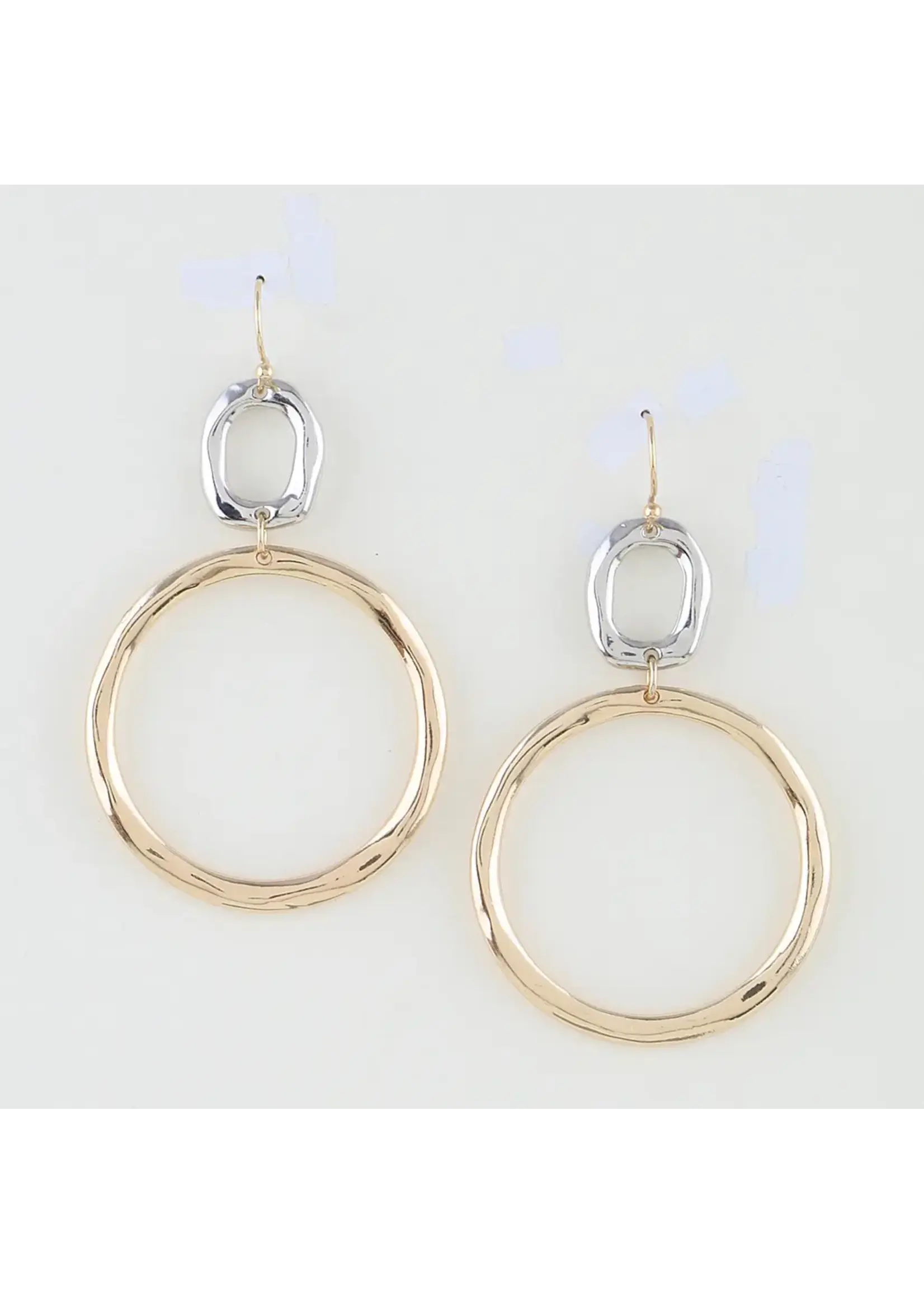 Two-Tone Organic Hoop Earrings