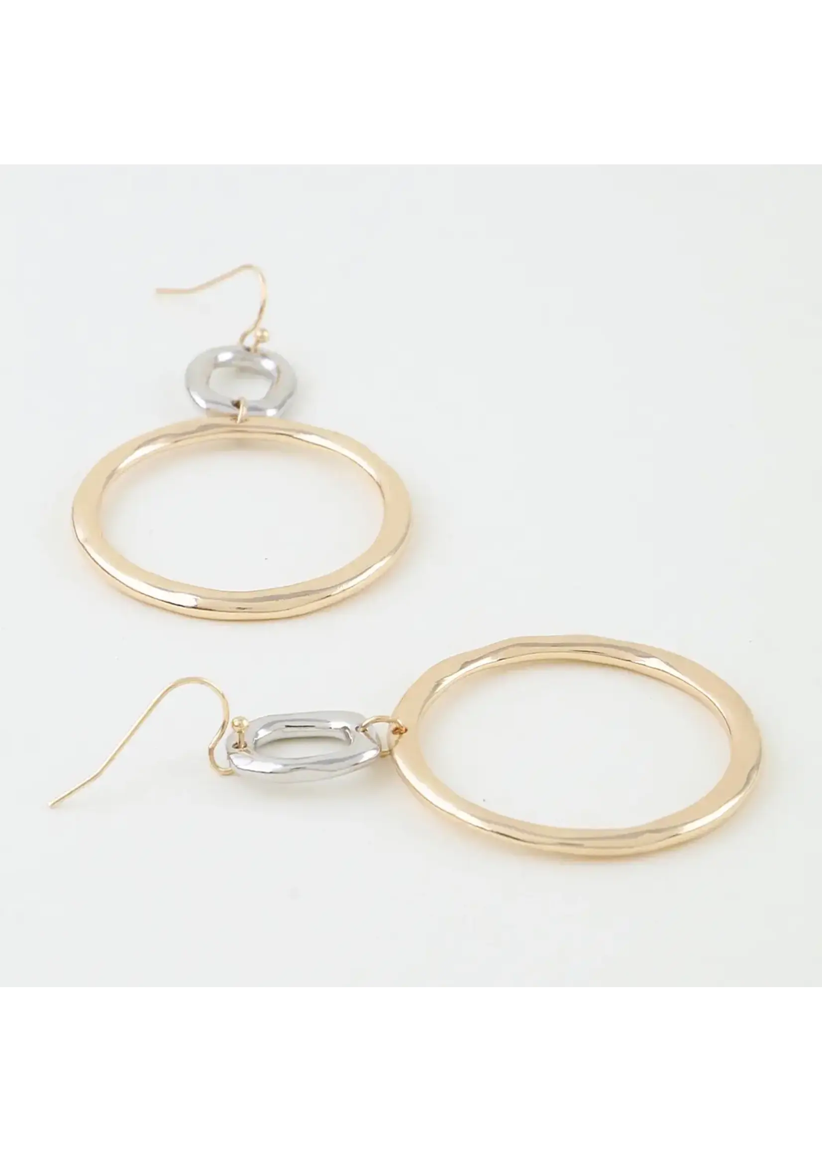 Two-Tone Organic Hoop Earrings
