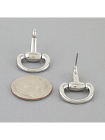 Polished Horseshoe Drop Earrings