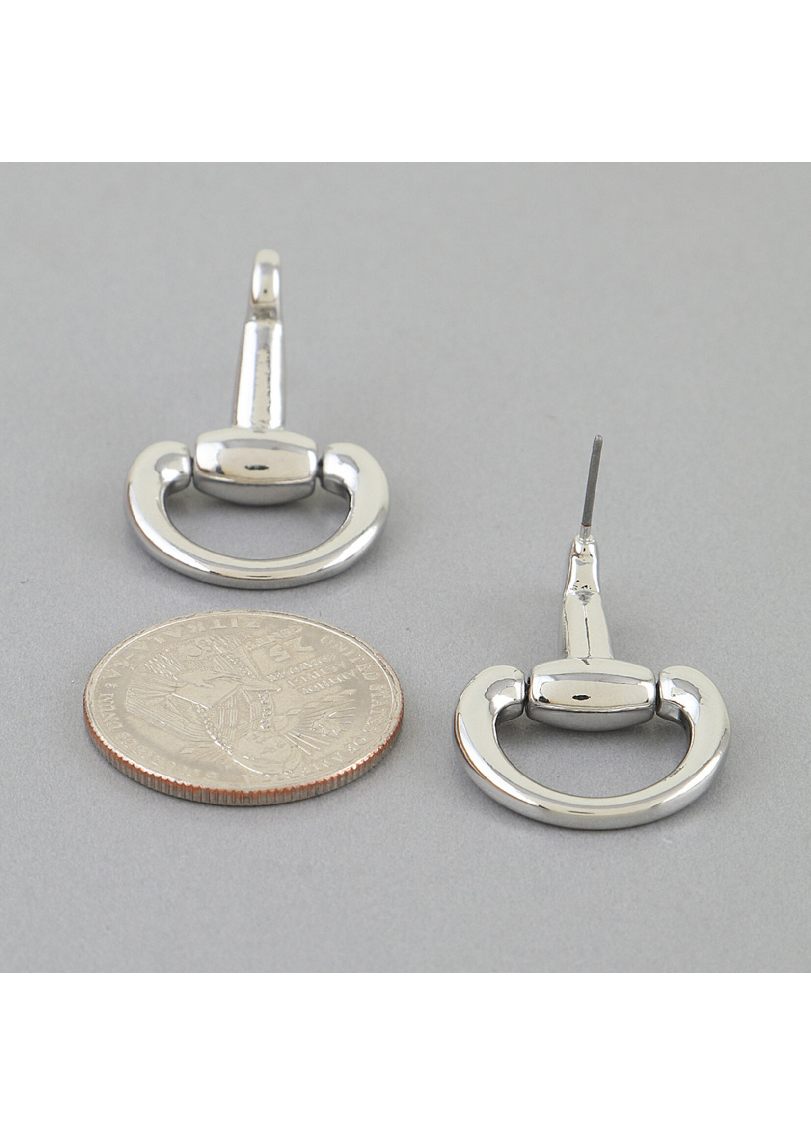 Polished Horseshoe Drop Earrings